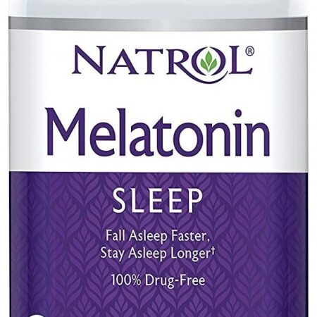 Flacon Natrol Mélatonine 1mg, 90 comprimés végétariens.