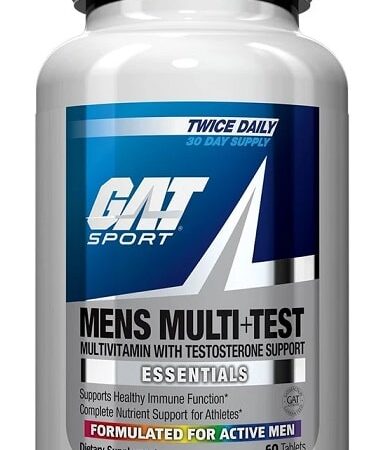 Pot de multivitamines GAT pour hommes.