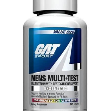 Flacon multivitamines pour hommes avec soutien à la testostérone.