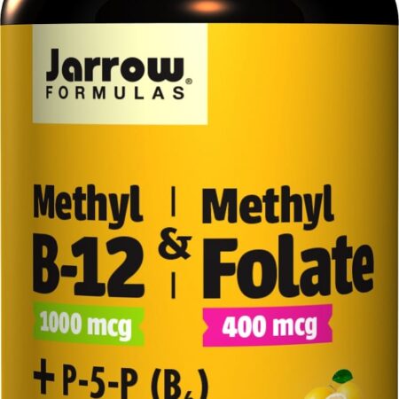 Compléments alimentaires B12 et folate vegan, saveur citron.