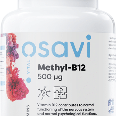 Complément alimentaire vegan Methyl-B12, 500 µg.