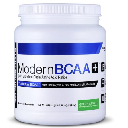 Pot de BCAA Modern saveur pomme verte.