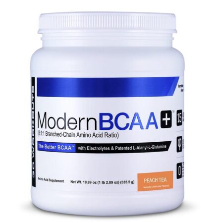 Pot de BCAA, ratio 8:1:1, saveur thé pêche.