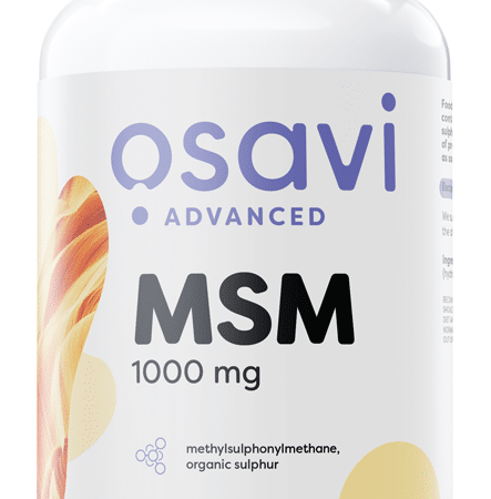 Supplément alimentaire MSM végan 1000 mg.