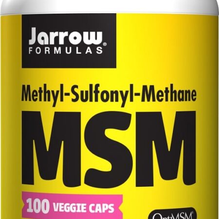 Flacon de complément MSM végétarien.