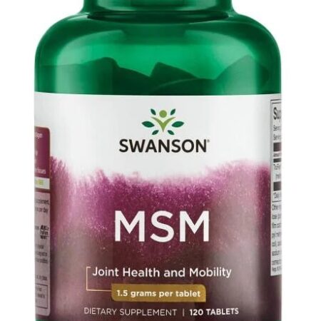 Pot de complément MSM Swanson pour articulations.