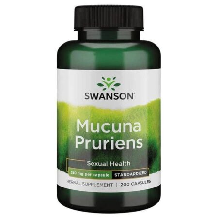 Flacon de supplément Mucuna Pruriens pour la santé sexuelle.