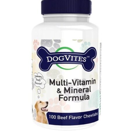Multi-Vitamin & Mineral Formula For Dogs, Beef Flavour - 100 chewtabs