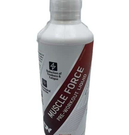 Muscle Force Liquid Pre-Workout, Orange - 500 ml.