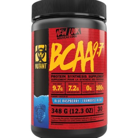 Pot de complément BCAA framboise bleue.