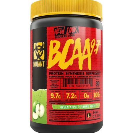Pot de supplément BCAA saveur pomme verte.