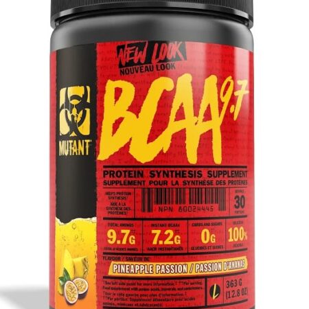 Pot de complément BCAA goût passion ananas.