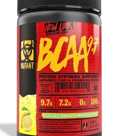 Pot de complément BCAA Mutant, goût limonade.