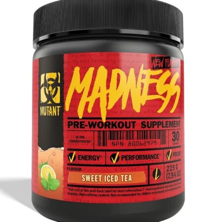 Pot de complément pré-entraînement saveur thé glacé.