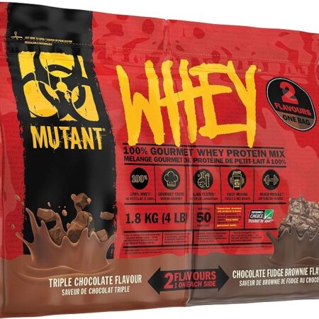 Paquet de protéines Whey Mutant chocolat.