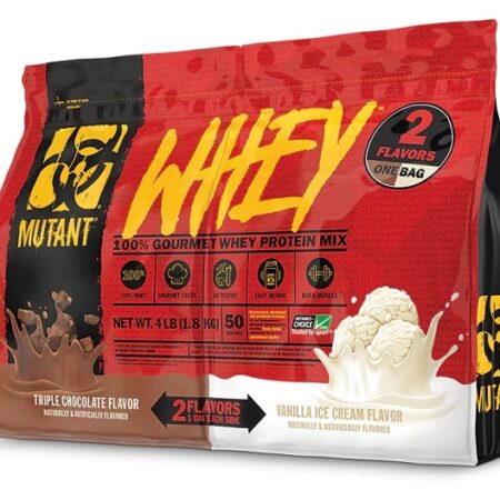 Mutant Whey 2 Flavours, Triple Chocolate & Vanilla Ice Cream - 1800 grams