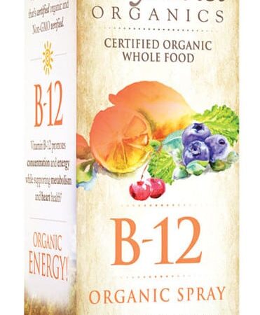 Supplément alimentaire bio B-12 en spray, végan.