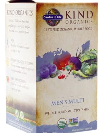 Multivitamines biologiques pour hommes, Kind Organics.