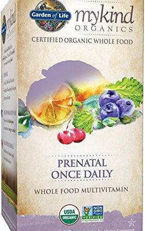 Multivitamines bio prénatales MyKind Organics, supplément quotidien.