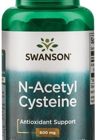 Flacon Swanson N-Acetyl Cysteine, complément antioxydant.