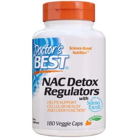 Pot de compléments NAC Detox Regulators, nutrition végétarienne.