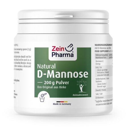Pot de D-Mannose naturel, complément alimentaire.