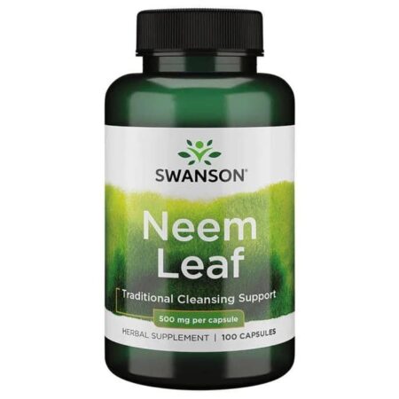 Flacon de complément alimentaire à la feuille de Neem.