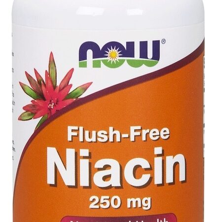Bouteille de niacine 250 mg, complément alimentaire végétal.
