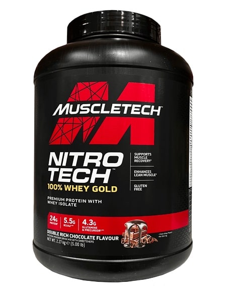 Nitro-Tech 100% Whey Gold, Double Rich Chocolate (EAN 631656256369) - 2270 grams