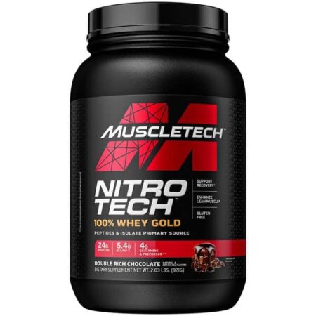 Nitro-Tech 100% Whey Gold, Double Rich Chocolate (EAN 631656710458) - 921 grams