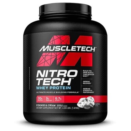 Pot de protéine Whey Nitro Tech Muscletech.