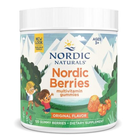 Pot de multivitamines Nordic Berries pour enfants.