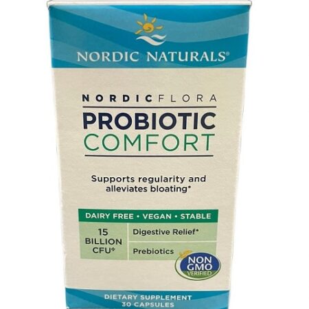 Supplément probiotique Nordic Flora, vegan, sans lactose.
