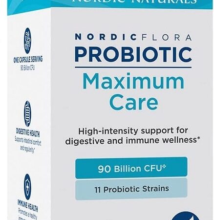 Complément probiotique Nordicflora, 90 milliards CFU, végan.
