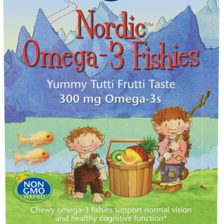 Complément alimentaire Omega-3 enfants, goût tutti frutti.