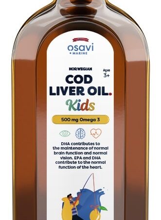 Norwegian Cod Liver Oil Kids, 500mg Omega 3 (Lemon) - 250 ml.