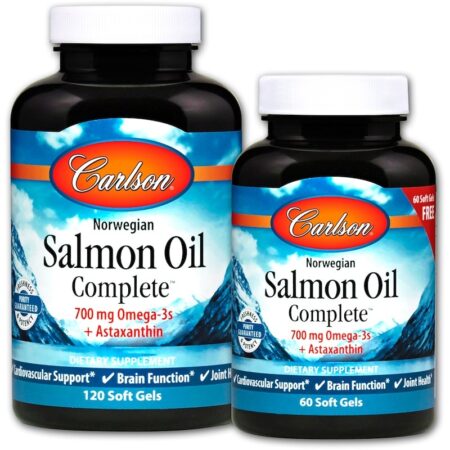 Compléments d'huile de saumon norvégien Carlson.