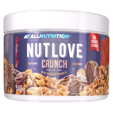 Pot de pâte à tartiner Nutlove Crunch, sans sucre ajouté.
