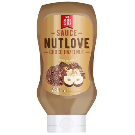 Sauce chocolat noisette sans sucre ajouté Nutlove.
