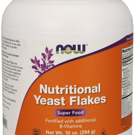 Pot de levure nutritionnelle en paillettes.