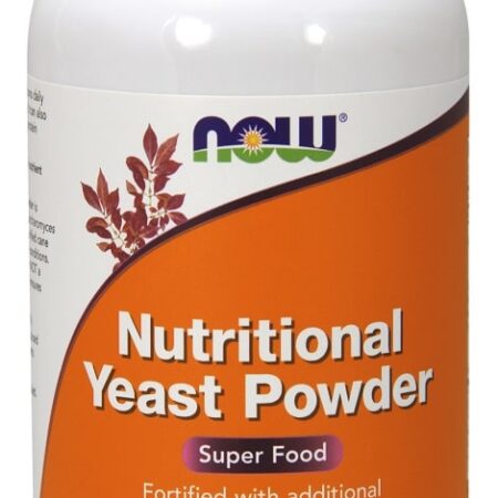 Pot de levure nutritionnelle en poudre, végétarien et vegan.