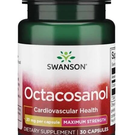 Flacon de complément alimentaire Swanson Octacosanol.