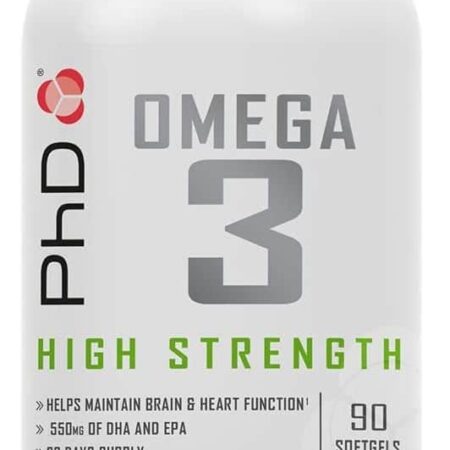 Flacon d'Oméga-3 haute puissance PhD.