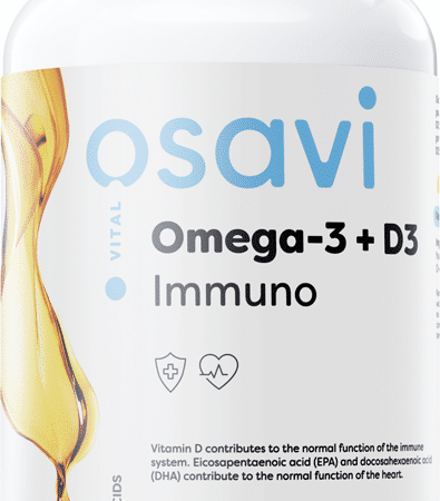 Bouteille Osavi Omega-3+D3 Immuno, complément alimentaire.