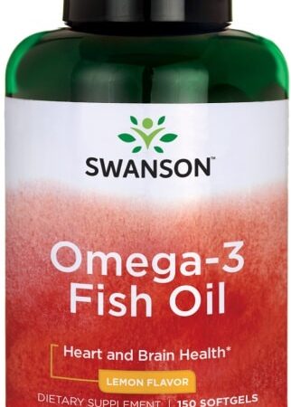 Huile de poisson Oméga-3, saveur citron.