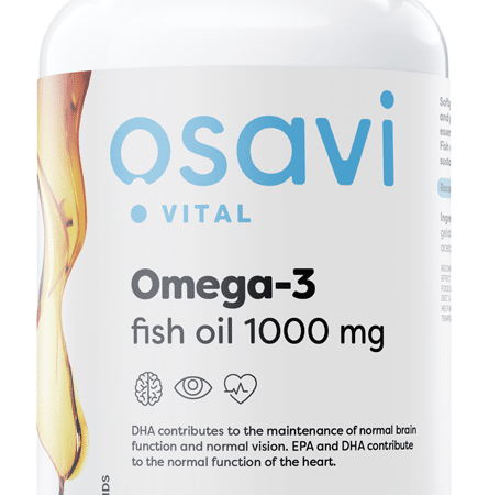 Flacon d'Oméga-3 1000 mg OSavi Vital.