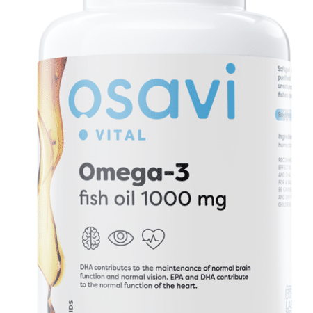 Bouteille d'Oméga-3, 1000 mg, complément alimentaire.