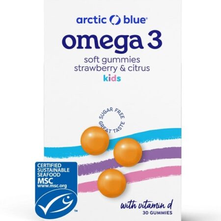Omega-3 Kids Soft Gummies with Vitamin D, Strawberry & Citrus - 30 gummies