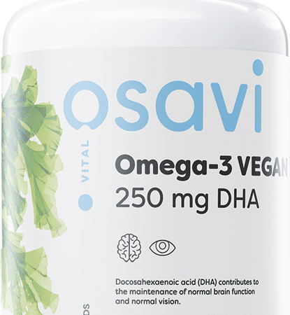 Flacon de complément alimentaire Omega-3 VEGAN.