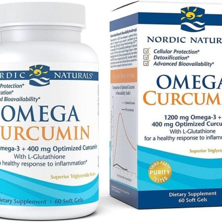 Complément Omega Curcumin flacon et emballage.